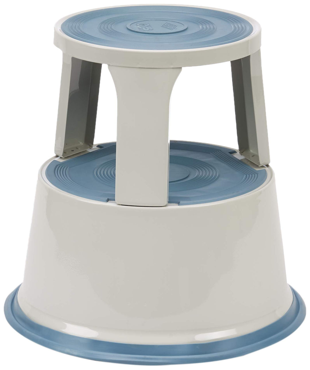 Wedo 212137 Rollhocker Metall, TÜV- und GS-geprüft, Höhe 43 cm, Tragkraft 150 kg, lichtgrau, Lichtgr