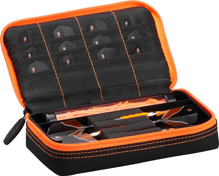 Casemaster Plazma Dartkoffer für weiche Dartpfeile mit Stahlspitze, für 3 Dartpfeile und integrierte
