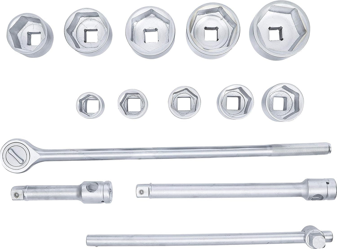 BGS Diy 15111 | Steckschlüssel-Satz | Antrieb 25 mm (1") | SW 36 - 80 mm | 15-tlg. 15-tlg. | Antrieb
