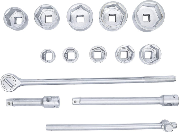 BGS Diy 15111 | Steckschlüssel-Satz | Antrieb 25 mm (1") | SW 36 - 80 mm | 15-tlg. 15-tlg. | Antrieb