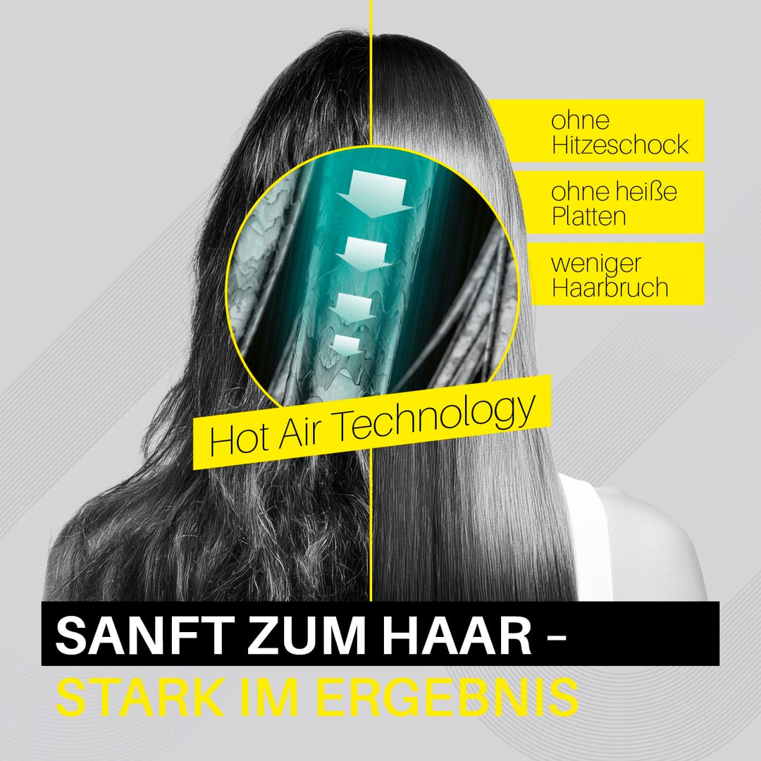 STYLE & SHINE by VITALmaxx Straight & Air Styler | Hair Styler 2 in 1: Glätteisen & Haartrockner | H