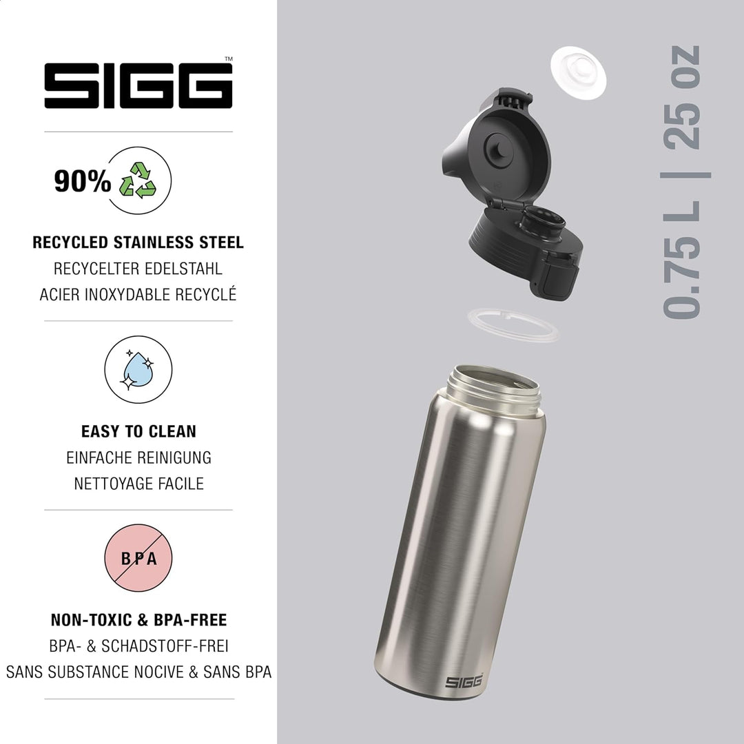 SIGG - Edelstahl Trinkflasche - Shield ONE - Für Kohlensäurehaltige Getränke Geeignet - Auslaufsiche