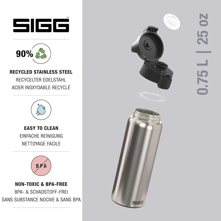 SIGG - Edelstahl Trinkflasche - Shield ONE - Für Kohlensäurehaltige Getränke Geeignet - Auslaufsiche