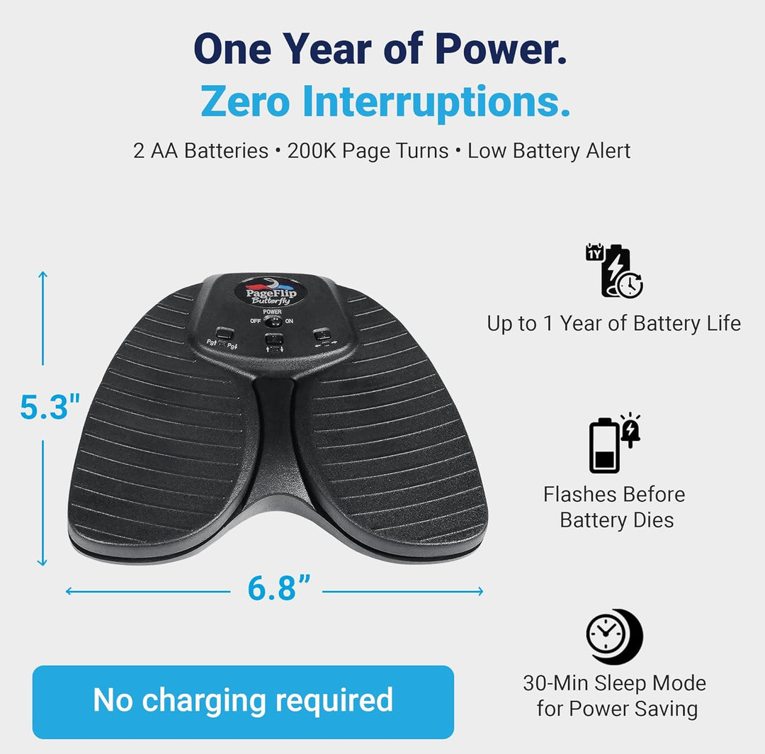 PAGEFLIP Butterfly Bluetooth Pedal zum Umblättern