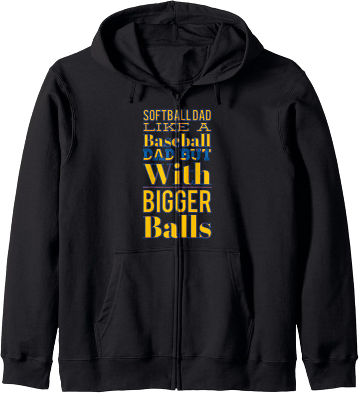 Softball Papa Mit Grösseren Bällen Vaters Kapuzenjacke