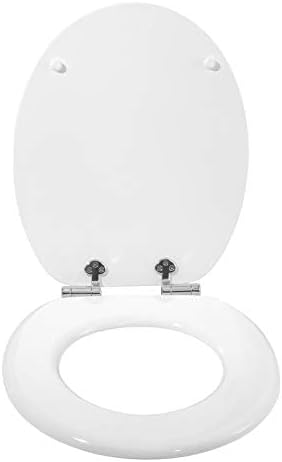 WOLTU Premium WC-Sitz Toilettensitz mit Absenkautomatik, MDF Holzkern, Softclose Scharnier, Antibakt