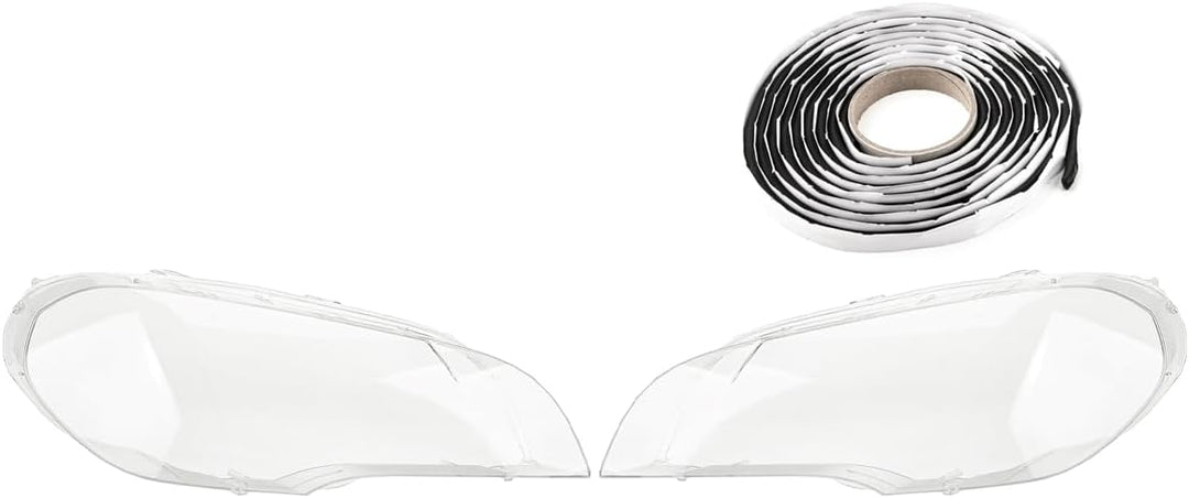 LST 2x Scheinwerferglas Streuscheibe Frontlicht Abdeckung links rechts Set kompatibel mit BMW X5 E70