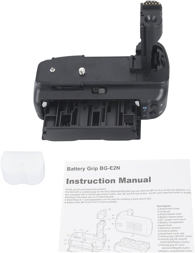 DSTE® Batterie Griff für Canon EOS 20D 30D 40D 50D SLR Digital Kamera als BG-E2N mit (2 packung) BP-