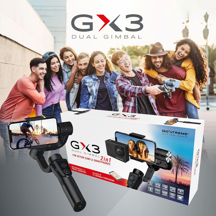 GoXtreme GX3 3-Achsen-Gimbal für Smartphones und Action Cams