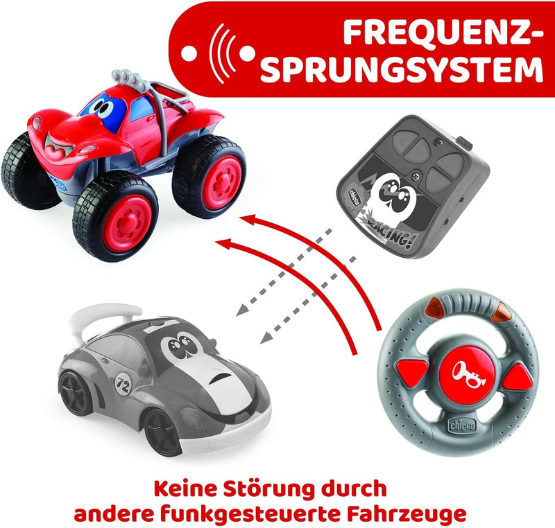 Chicco Billy Bigwheels Ferngesteuertes Auto für Kinder, RC Auto mit Intuitiver Funkfernsteuerung Len