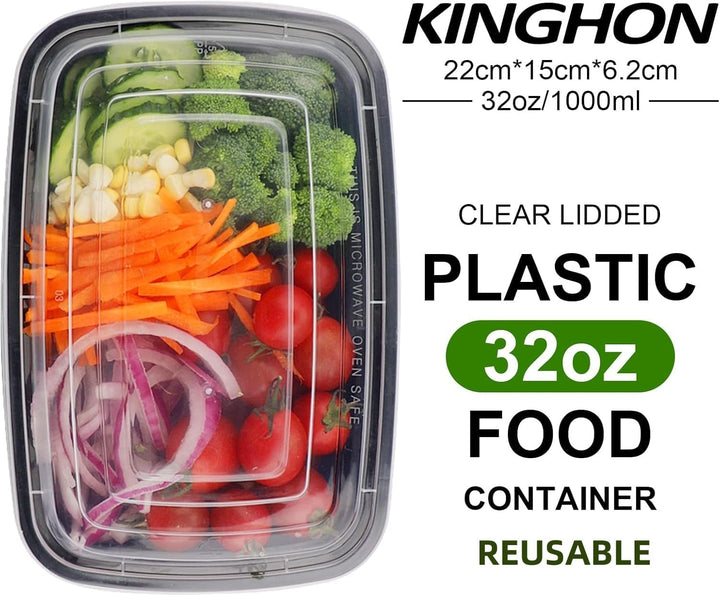 KINGHON 3-Fach Meal PREP Container - Bento Lunch Boxen,BPA frei wiederverwendbare Lebensmittel Lager