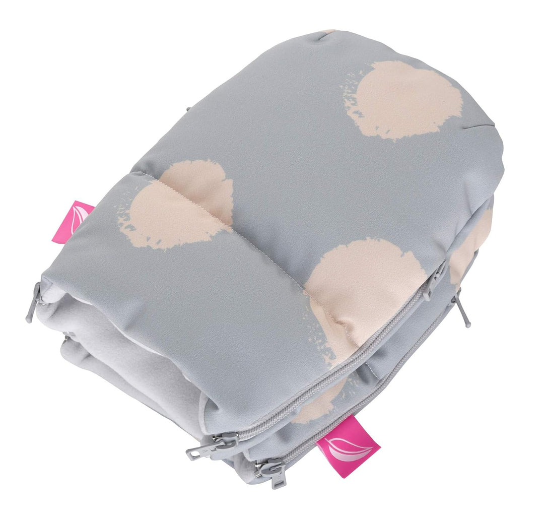 1 Paar Handwärmer Muffs für Kinderwagen - aus Softshell (Kleckse apricot), Kleckse apricot