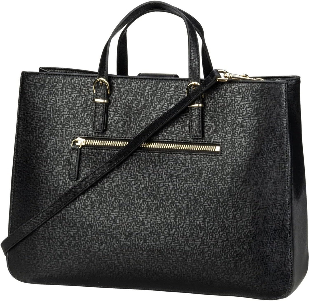 Tommy Hilfiger Damen Handtasche TH Timeless Work Bag aus Kunstleder Schwarz, Schwarz
