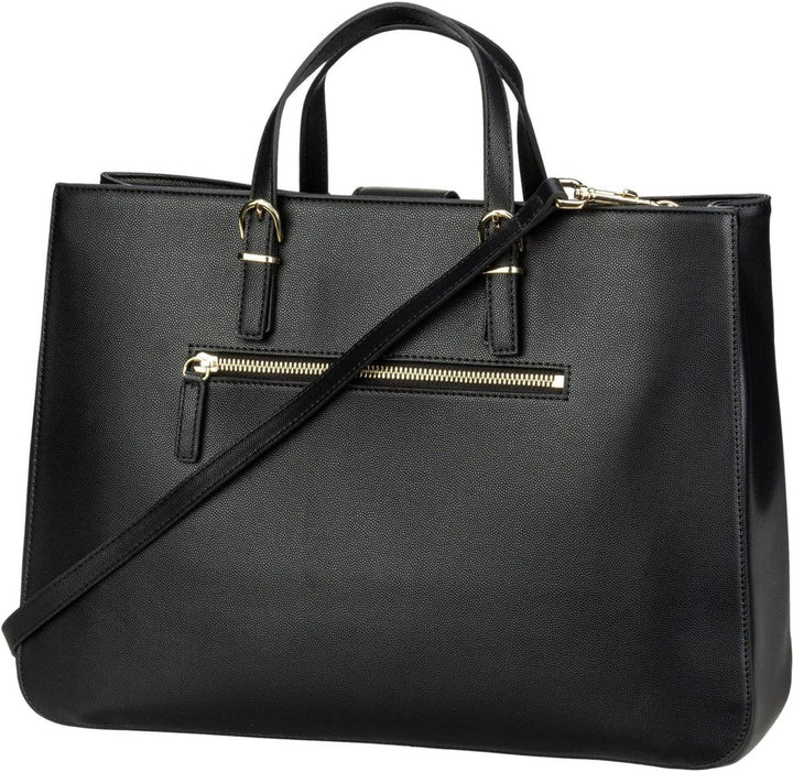 Tommy Hilfiger Damen Handtasche TH Timeless Work Bag aus Kunstleder Schwarz, Schwarz