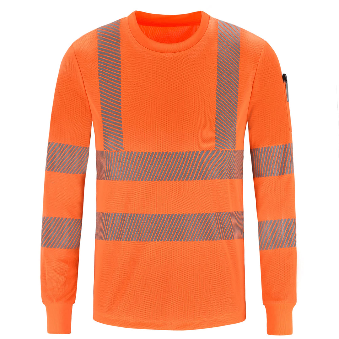 Warnschutz T-Shirt Langarm Warnschutzshirt Warnshirt gelb sicherheits Tshirt Warnschutz Arbeitskleid
