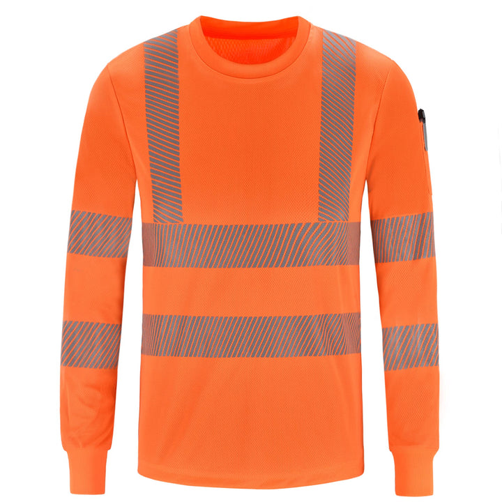 Warnschutz T-Shirt Langarm Warnschutzshirt Warnshirt gelb sicherheits Tshirt Warnschutz Arbeitskleid
