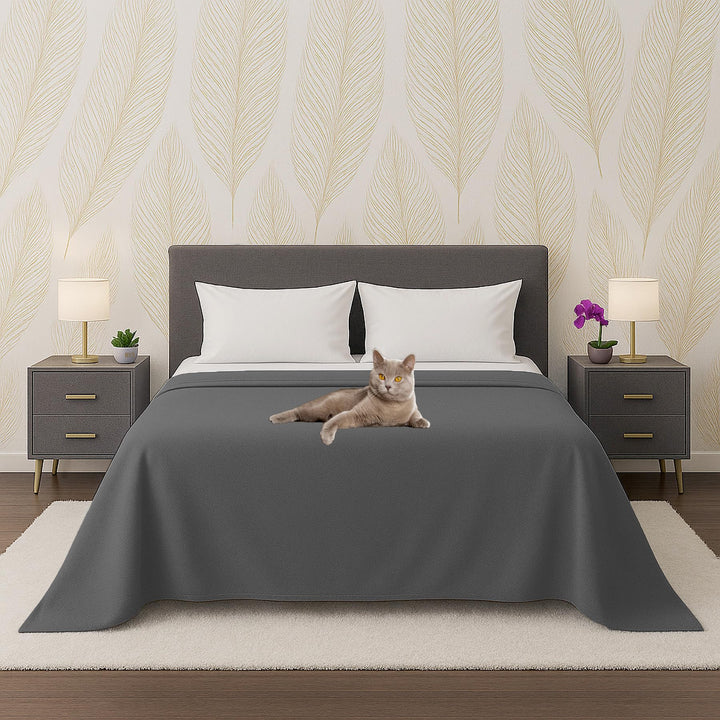 Byour3 - Tagesdecke Reine Baumwolle 100% LICHT Doppelbett Einzelbett Queen Size Bettdecke Rechteckig