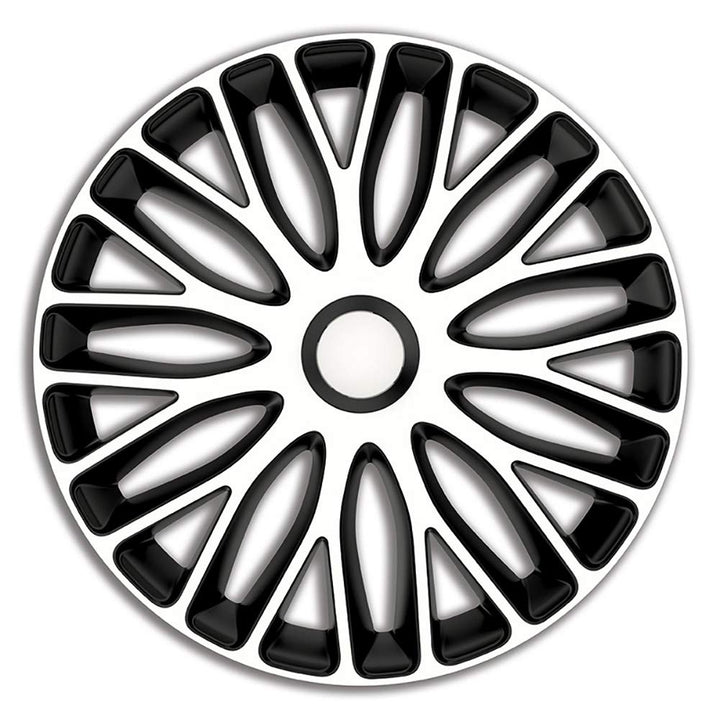 AUTO-STYLE Satz Radzierblenden Mugello 13-Zoll Weiss/Schwarz 13-inch Weiss/Schwarz, 13-inch Weiss/Sc