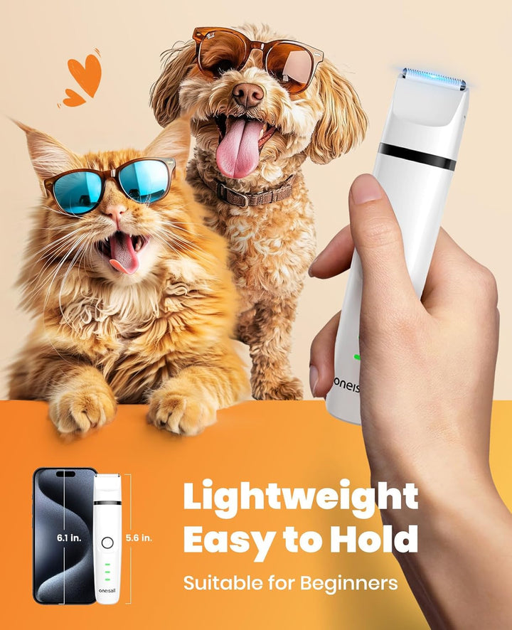 oneisall 3 in 1 Schermaschine Katze Hunde Set, Leise Katzenrasierer Profi Haarschneidemaschine für K