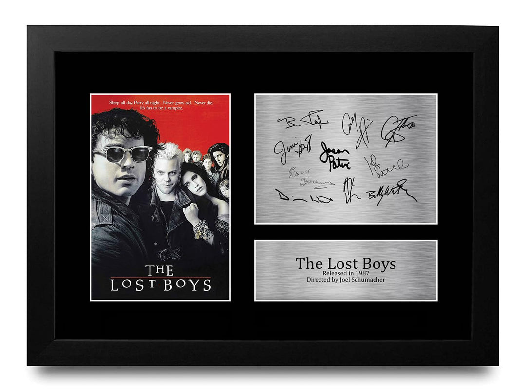 HWC Trading FR A4 The Lost Boys Kiefer Sutherland Geschenke Geducktes Signiertes Autogramm Foto für