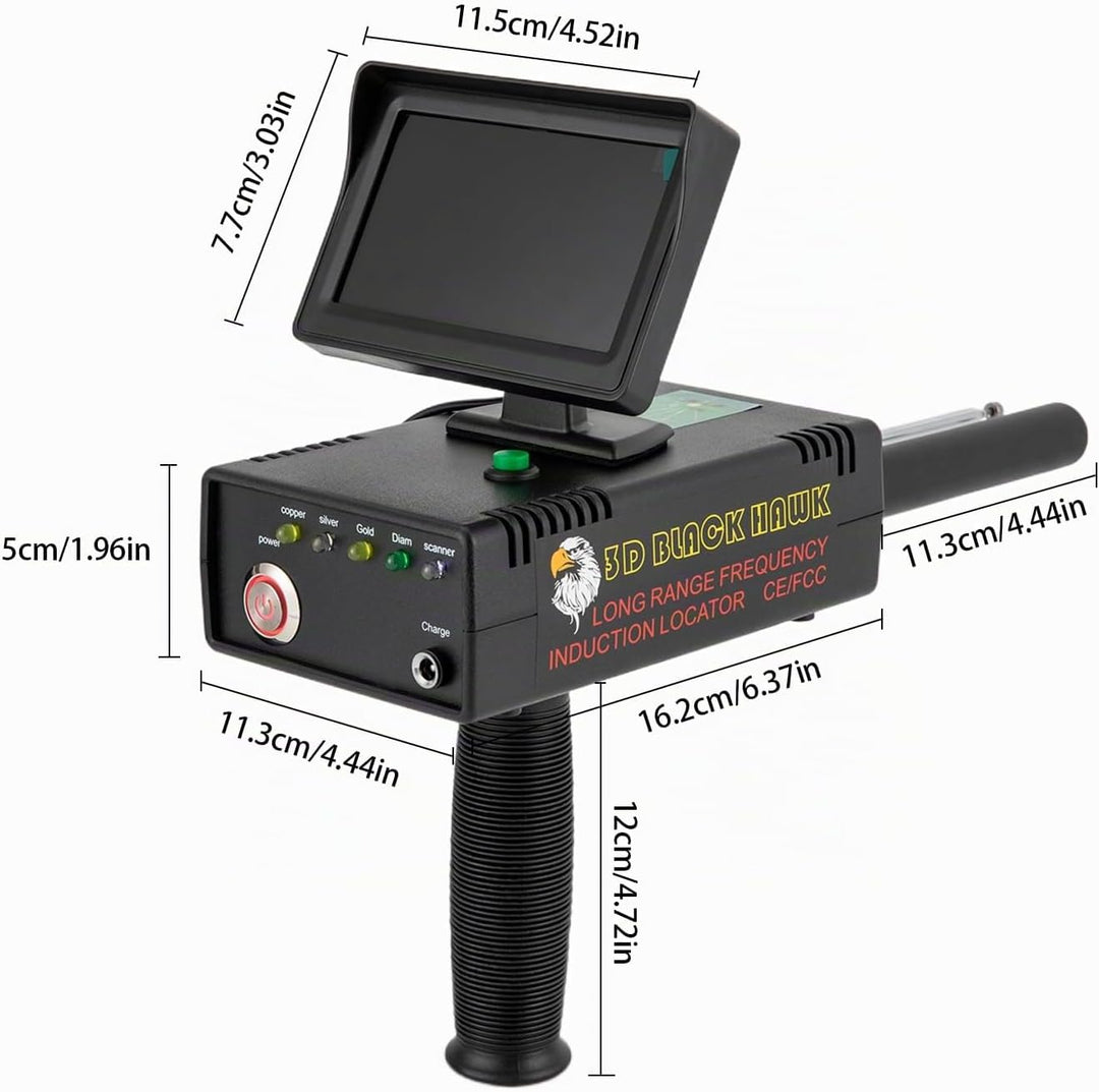 Unterirdischer Golddetektor Gold Detektor 98.4ft Metal LED-Anzeige 3D Suchbereich 1200M mit LED-Disp