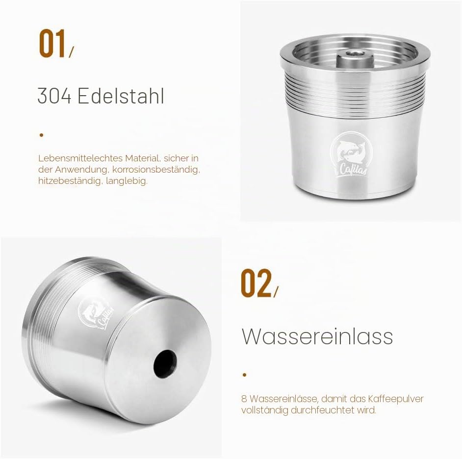 Wiederbefüllbare Illy Kaffeekapsel aus Edelstahl zum Nachfüllen,Edelstahl Filterkapsel für Illy X9 X