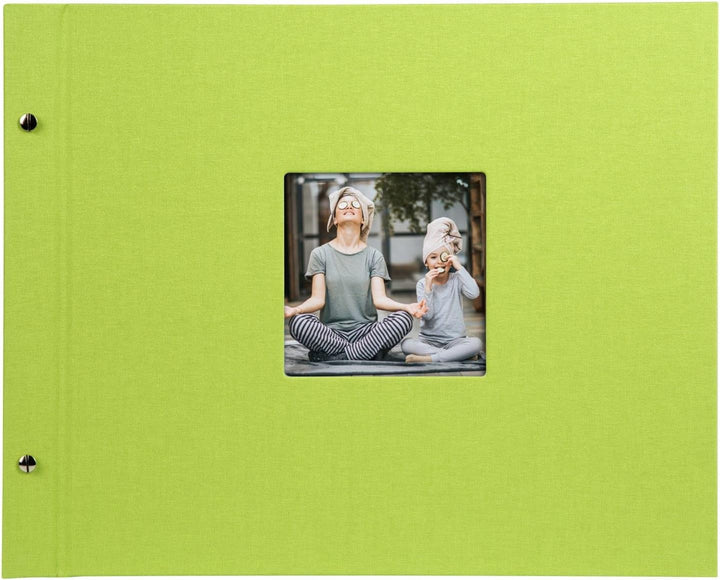 goldbuch 28896 Schraubalbum mit Fensterausschnitt, Bella Vista, 39 x 31 cm, Fotoalbum mit 40 weisse