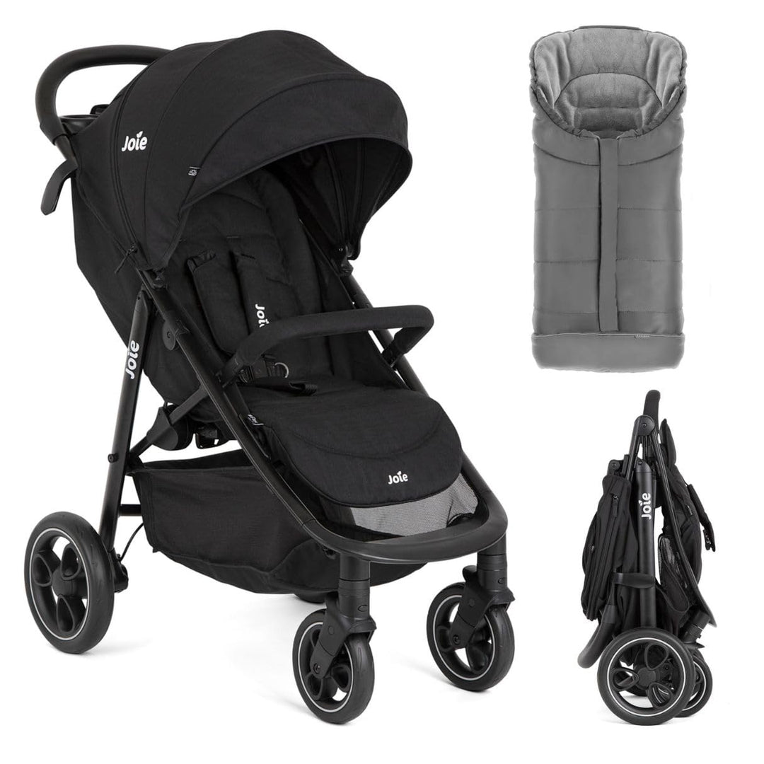 Joie Litetrax Buggy Set mit Thermo-Fusssack | Komfortabler Sportwagen für Stadt & Gelände, Flex-Fede