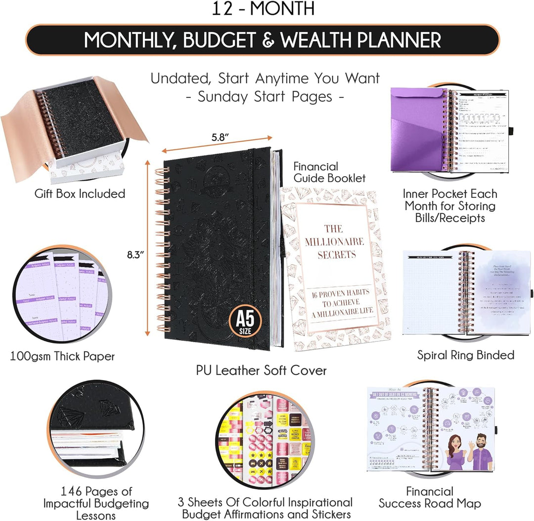 Finanzplaner &amp; Monatsplaner &amp; Monatsplaner &amp; Monatlicher Rechnungsorganisator – 12 Monate Reise zur