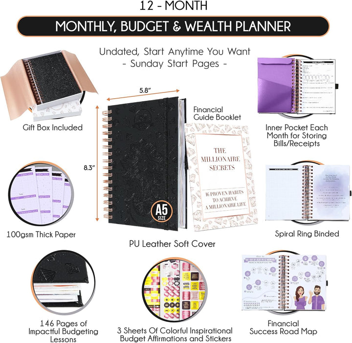 Finanzplaner &amp; Monatsplaner &amp; Monatsplaner &amp; Monatlicher Rechnungsorganisator – 12 Monate Reise zur
