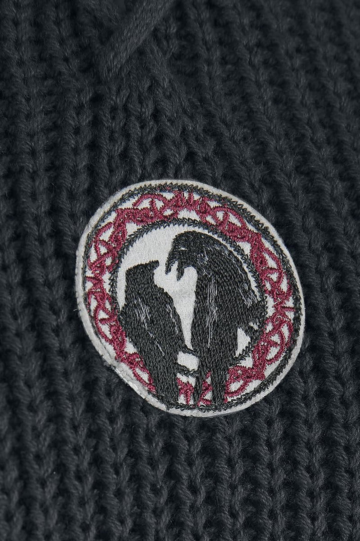 Black Premium by EMP Damen Strickpullover mit Kapuze und Schnürung