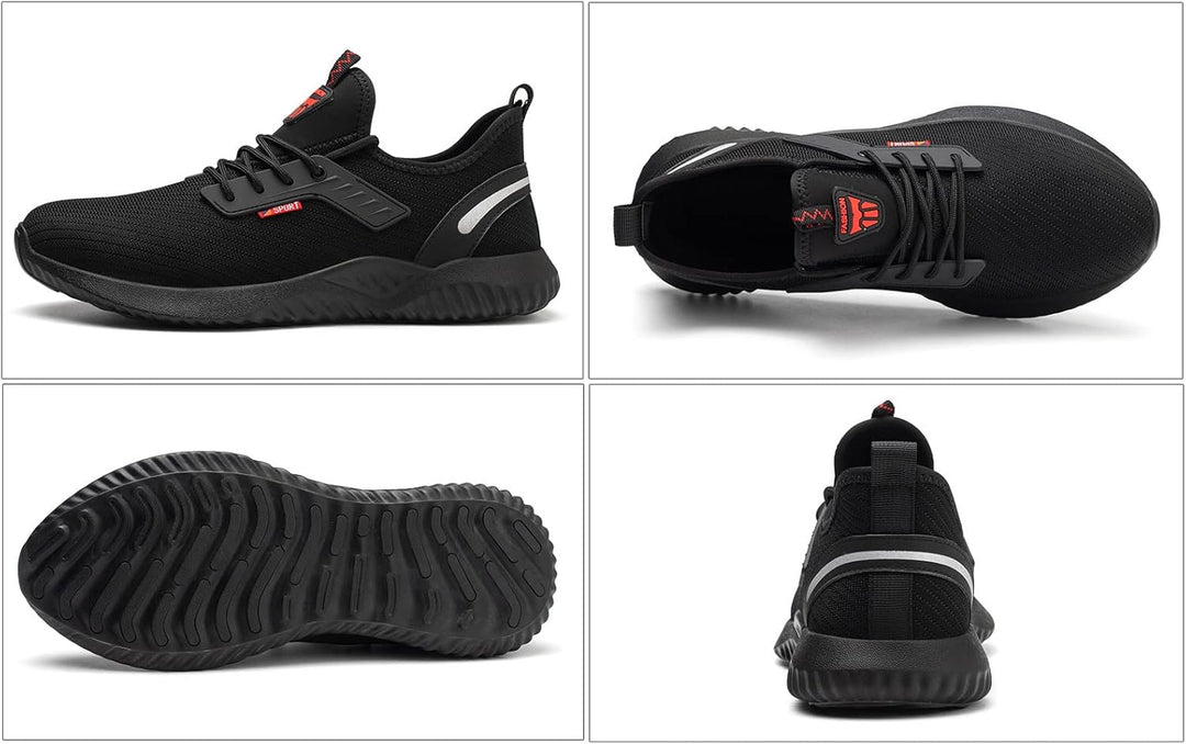 Calish Sicherheitsschuhe Herren Damen Arbeitsschuhe Leicht Stahlkappenschuhe Sportlich rutschfeste A