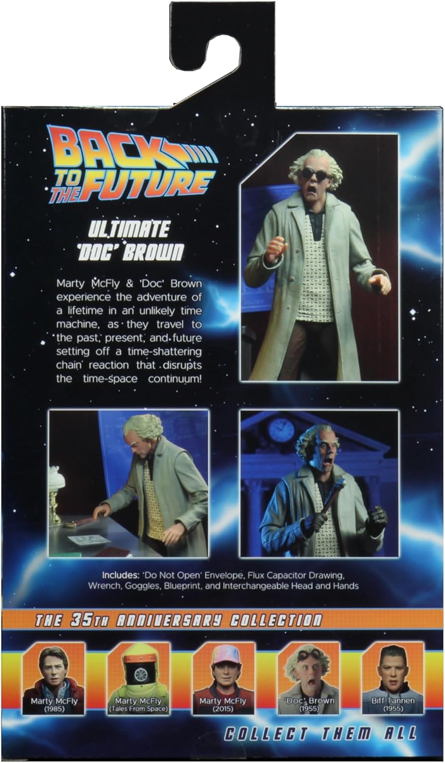 NECA - Figurine Retour vers le Futur - Ultimate Doc Brown 18cm - 0634482536148