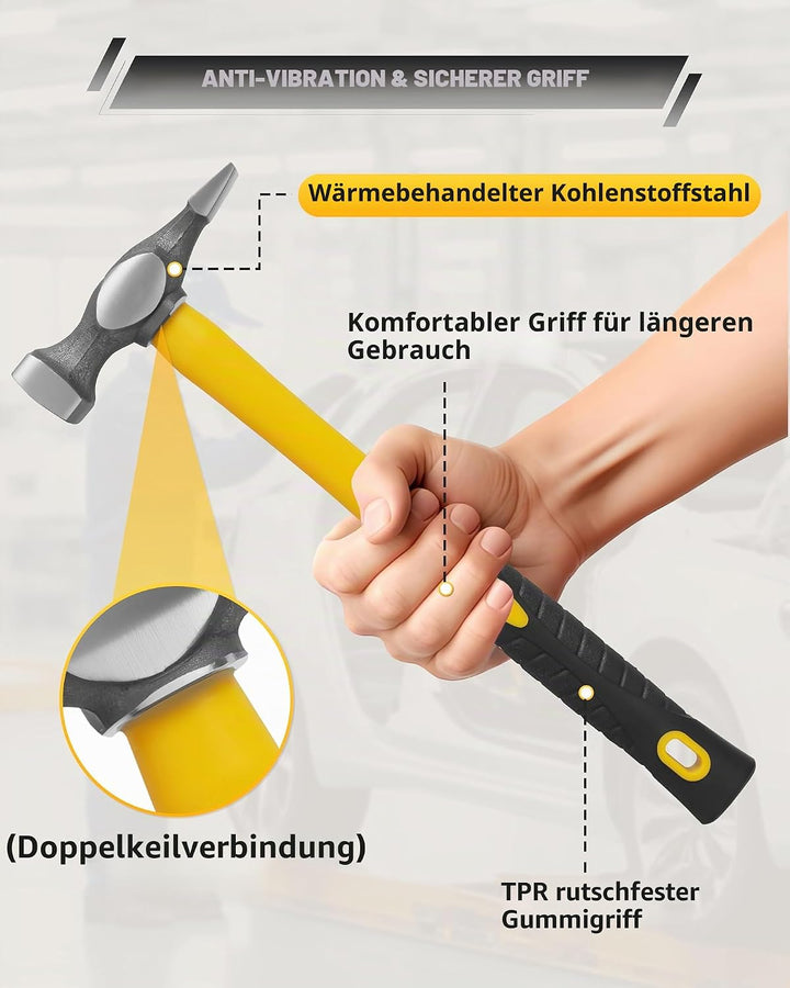 DAYUAN 7 TLG. Karosserie Ausbeul Satz, Set von Hammern für Karosserie und Dellen