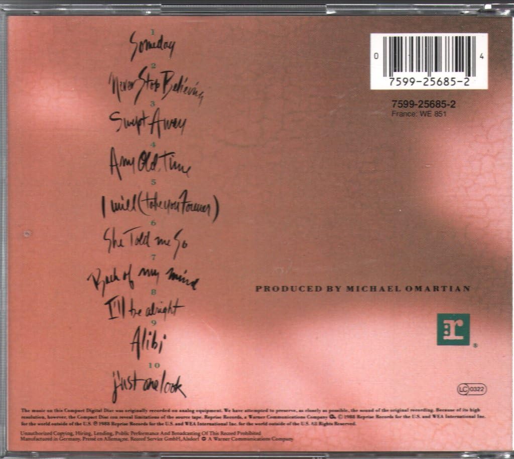 Back of My Mind, Audio-CD