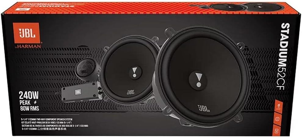 JBL Stadium 52CF 2-Wege Auto Soundsystem - 240 Watt Komponenten Auto Lautsprecher Boxen Set mit 133m