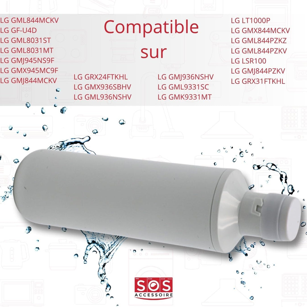 SOS Accessoire 10 Stück Wasserfilter für LG Kühlschrank AGF80300704 LT1000P ADQ747935 ADQ74793501 AD