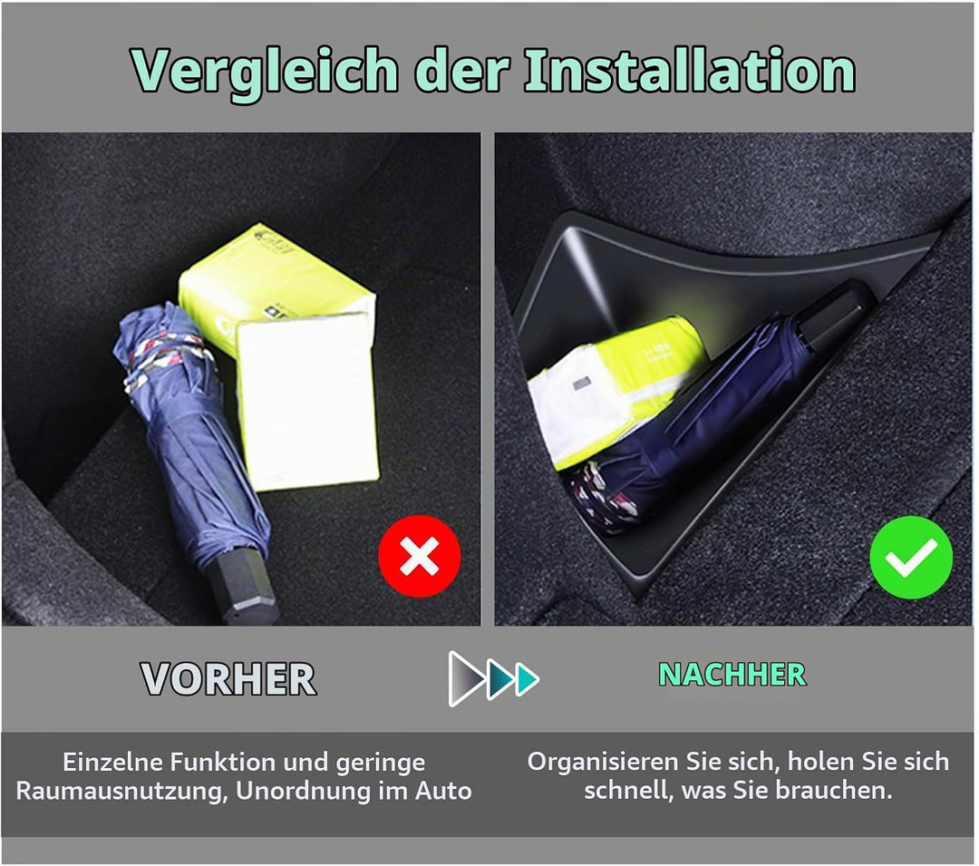 GAFAT Neu Tesla Model 3 Highland 2024 2025 Kofferraum Organizer, TPE Wasserdicht Kofferraum Aufbewah