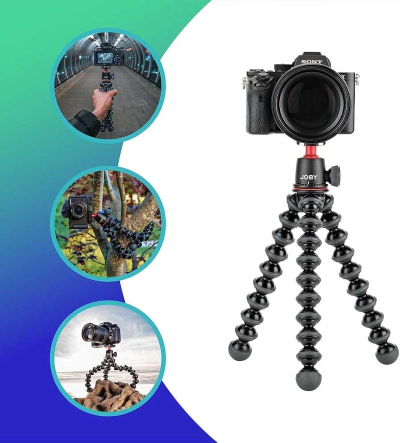 JOBY GorillaPod 3K Kit Flexibles und leichtes Stativ (mit Kugelkopf für DSLR-, CSC- und spiegellose