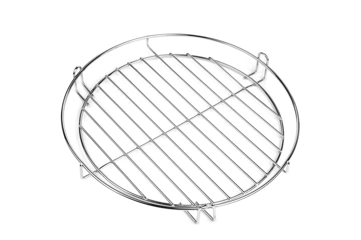 HeRo24® Grillrost rund 30 cm aus verchromtem Stahl Robustes Grillgitter mit Aufhängung ideal für Sch