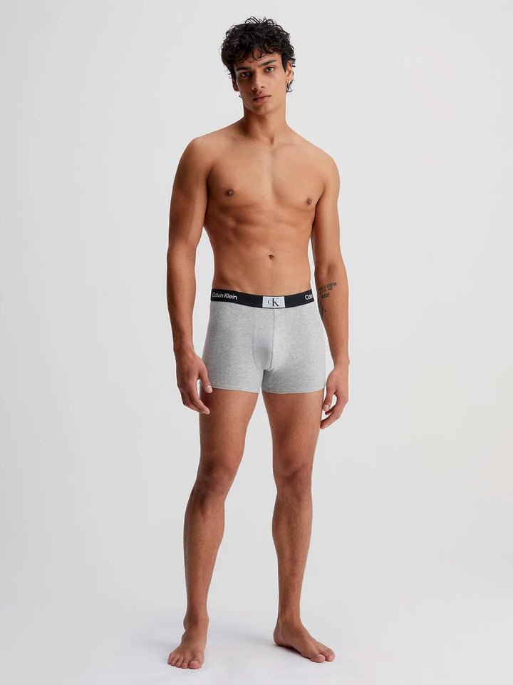 Calvin Klein Herren Trunk XS Black, White, Grey Heather, XS Black, White, Grey Heather