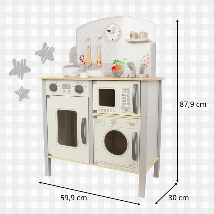 Spielküche für Kinder 3-8, hölzerne Kinder Spielen Küche Playset Chef Pretend Play Set für Kleinkind