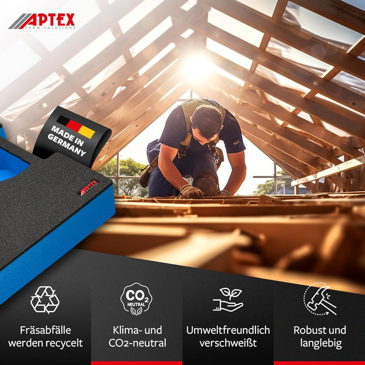 APTEX Schaumeinlage für Bosch Akku-Multicutter GOP 18V-34 – Polstereinlage & Schaumstoffpolsterung f