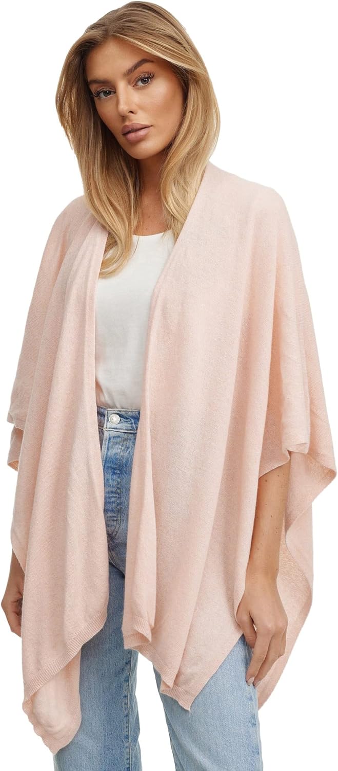 Damen Poncho,Schal Pullover, Lange Strickjacke, Strickpullover, Mantel,XXL Umhängetuch,Tunika für So