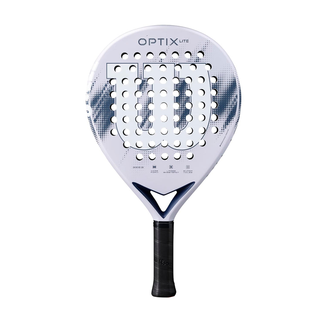 Wilson Optix V2 Lite Padel-Schläger, Anfängerfreundlicher Schläger, Mit Leichter Glasfaseroberfläche