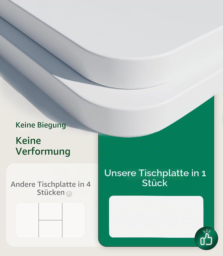 MAIDeSITe Tischplatte 140x70 cm Schreibtischplatte 25 mm stark - DIY Stabile Bürotischplatte – Perfe