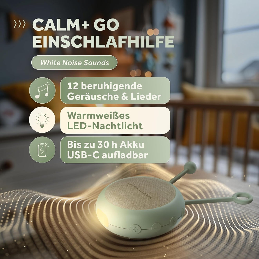 Schallwerk ® White Noise Machine Baby – Einschlafhilfe für Babys & Erwachsene mit weissem Rauschen,