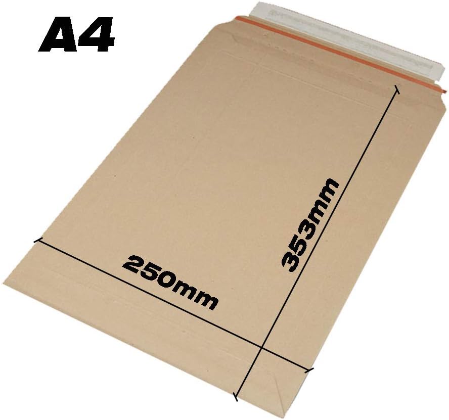 25 Versandtaschen aus Karton 250 x 353 mm bis 50 mm Gesamthöhe ideal für DIN A4 Karton 440 Gramm/m2