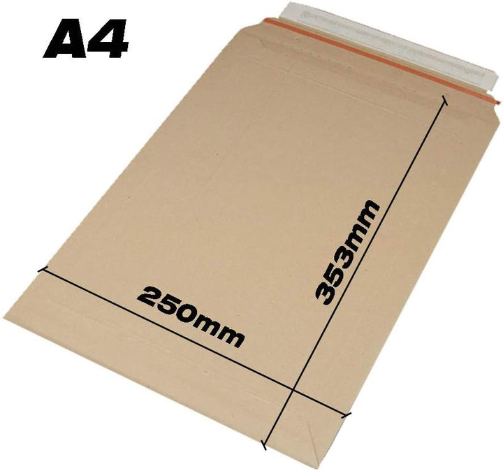 25 Versandtaschen aus Karton 250 x 353 mm bis 50 mm Gesamthöhe ideal für DIN A4 Karton 440 Gramm/m2