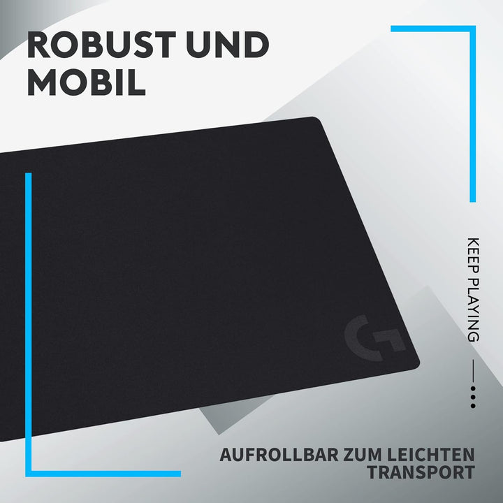 Logitech G G240 Stoff-Gaming-Mauspad, optimiert für Gaming-Sensoren, mässige Oberflächenreibung, rut